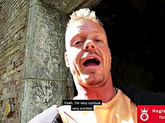 Anal, Gorda, Verga grande, Alemán, Sexo duro, Al aire libre, Público, Tetas