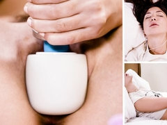 茶髪の, 毛深い, 手コキする, オナニー, 一人, ストリッピング, オッパイの, おもちゃ