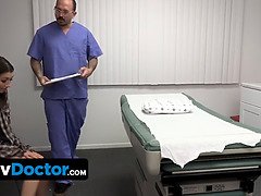 Sexy patient pays her debt with a hot bareback exam and a hot asslicking