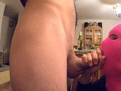 Grote lul, Sperma shot, Masker, Zuigen, Tiener