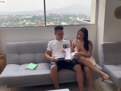 Mooi, Man die toekijkt, Huisgemaakt, Reusachtig, Vernedering, Man, Latijnse vrouw, Natuurlijke tieten