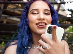 (Min Galilea, Logan Salamanca) - Blue Hair Latina Teen Drilled Deep At First Porn Audition