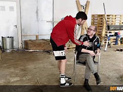 Bondage twink Oliver Wesley gets punished by Master Kane