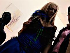 Big Boobed Blonde Amy Azurra Sucks And Fucks In Lingerie