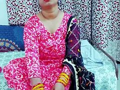 Hot xxx Stepmom fucked hard until orgasm with hindi audio with stepson seducing at home