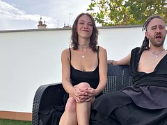 Leie, In den arsch, Blasen, Braunhaarige, Besamung, Titten