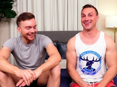 Muscular straight debutant surrendering