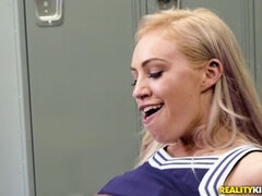 Blonde, Hardcore, Natural tits, Pussy, Skirt