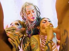 デカチン, フェラチオ, ゴス, Hd, 怪物, オマンコ, 馬乗り, タトゥー