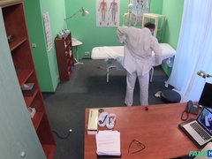 Doctor Frees Loveballs Deep in Pussy