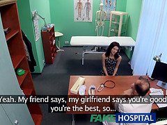Sensual pussy therapy with fakehospital doctor and hairy euro babe