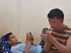 素人, アジア人, ゲイ, グループ, 三人