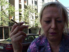 Picked up 80 years old grandma rides him