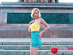 Tussi, Blondine, Paar, Europäisch, Hd, Im freien, Pornostars, Öffentlich