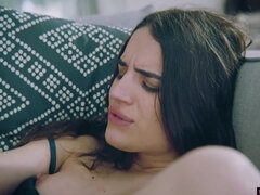 Brunette brune, Gorge profonde, Doigter, Français, Hard, Hd, Chatte, Maigrichonne