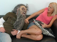 Grosser arsch, Grosser schwanz, Grosse titten, Blondine, Blasen, Hundestellung, Milf