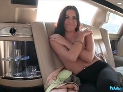 Czech beauty Eveline Dellai considers a limo penetration deal for cash