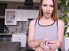 Rubia, Mamada, Corridas, Pajear, Pov, Cabello corto, Flaco, Adolescente