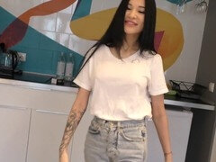 Aziatisch, Grote lul, Schattig, Huisgemaakt, Klein, Kut duiken, Kousen, Slet