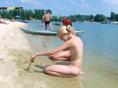 Nudist really likes exposing herself and showing off