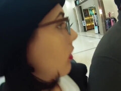 Enthousiasteling, Pijpbeurt, Rondborstig, Sperma shot, Lul, Sperma in gezicht, Hd, Openbaar