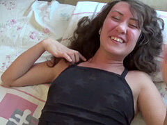 Leie, Blasen, Braunhaarige, Selbstgemacht, Zierlich, Muschi, Ablutschen, Titten