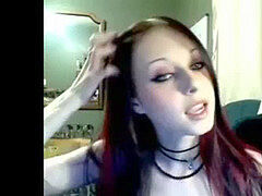 Emo, Gotica, Masturbación, Coño, Adolescente, Juguetes, Camara web