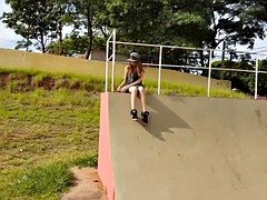 Dildo, Masturbation, Outdoor, Public, Teen, Vibrator