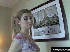 Sexy Sunny Lane Sucks Cock & Plays With Her Tight Pussy POV!