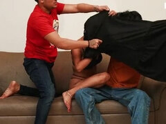 Indian Muslim School Girl Srimoyee Rough Threesome Fuck with Hindi Audio