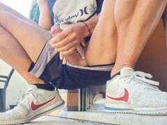 Grosser schwanz, Geschnappt, Spermaladung, Schwul, Öffentlich