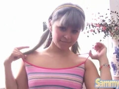Amateur, Doigter, Hard, Chatte, Solo, Jarretelles, Adolescente, Nénés