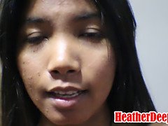 Aziatisch, Grote lul, Zwart, Diep in de keel, Lul, Hd, Leer, Tiner anaal