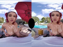 Grosser arsch, Grosser schwanz, Grosse titten, Blasen, Spermaladung, Massage, Pool, Pov