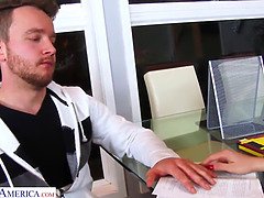Amerikanisch, Grosse titten, Blasen, Kehlenfick, Handjob, Hd, Latina, Student