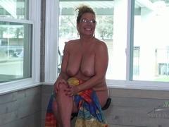 Karen Summer is a hairy mature porn babe