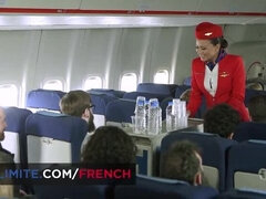 Schönheit, Blondine, Blasen, Europäisch, Hd, Stewardess, Strümpfe, Uniform
