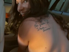 Adorable, Américain, Sucer une bite, Hard, Chatte, Rasée, Tatouage, Nénés