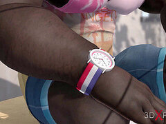 3d, デカチン, バック, ティーン