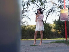 Pijpbeurt, Hondjeshouding, Vrouw, Flashing, Handbeurt, Hd, Gezichtspunt, Tieten likken