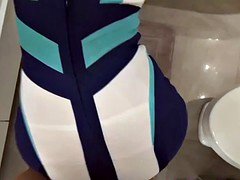 Pantyjob  rubbing a big cock on panty ass