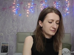 18 jaar, Enthousiasteling, Lieveling, Bruinharig, Huisgemaakt, Alleen, Tieten likken, Webcamera
