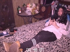 Grote lul, Sperma shot, Gotisch, Harig, Masturbatie, Webcamera