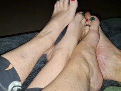 Sensual oiled massage in various languages for mature foot lovers
