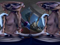 3d, 美女, ブロンド, フェラチオ, ハメ撮り, 現実, オッパイの
