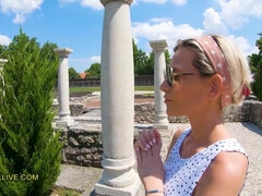 BUSTY BLONDE STEP MOM GOES to the ROMAN RUINS with HER SON LEARNS SOMETHING NEW! - Matt bird