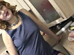 Leie, Handjob, Absätze, Lingerie, Öffentlich, Muschi, Titten, Ehefrau