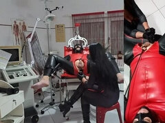 Bondage discipline sadomasochisme, Seksspeelgoed, Dominante vrouw, Gynaecoloog, Hd, Vernedering, Latex, Slaaf