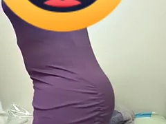 Spidergwen vibrates and cums multiple times in a sexy purple dress.