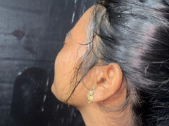 浴室, 巨大クリトリス, デカパイ, 女, 指いじり, Hd, 母, 自然山雀